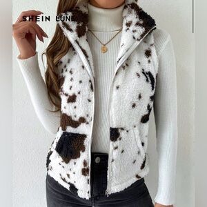 Cow Print Vest